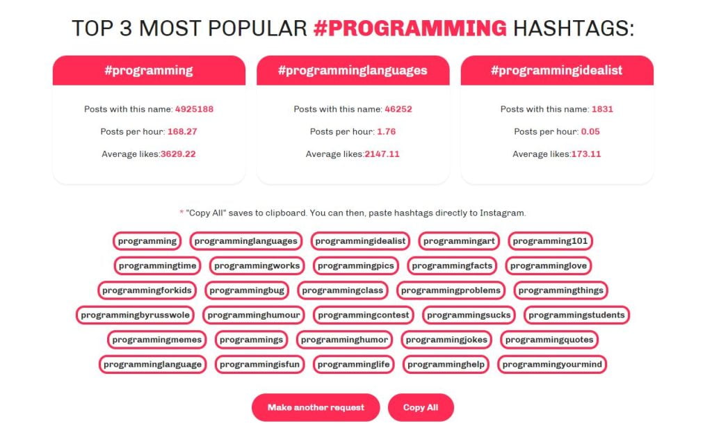 a list of IGTV hashtags with InstaViral.io